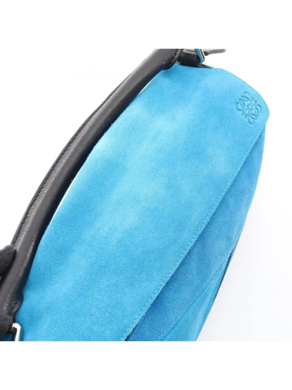 Loewe Handbag Puzzle Bag 2-Way Blue Black Leather